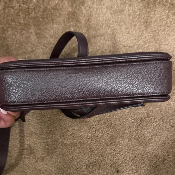 Coach Dark Brown Leather Crossbody Bag - Picture 6 of 9